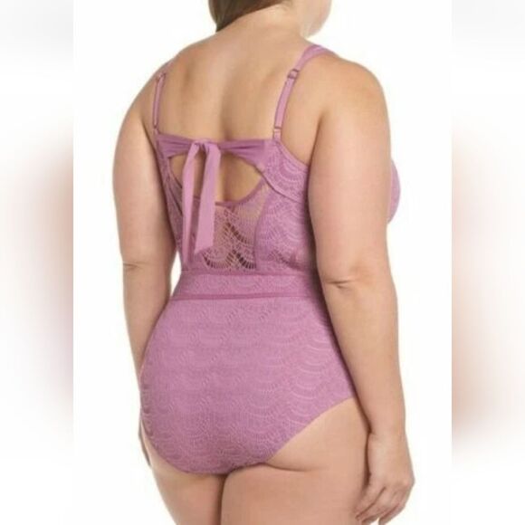 Becca Puple Lace Swimsuit Size 2X - Picture 13 of 13